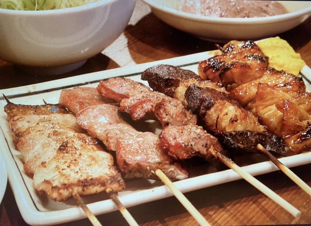もつ鍋龍のもつ串焼き
